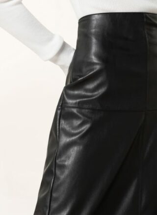 Maxmara Leisure Rock Carioca in Lederoptik, Schwarz