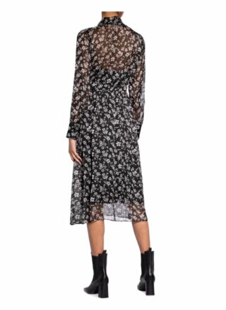 Maxmara Studio Seidenkleid Millefleur, Schwarz