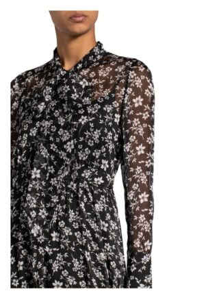 Maxmara Studio Seidenkleid Millefleur, Schwarz