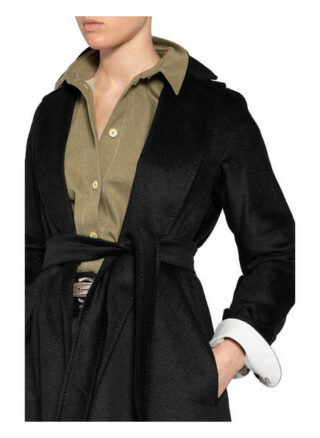 Maxmara Studio Wollmantel Cervo mit Alpaka, Schwarz