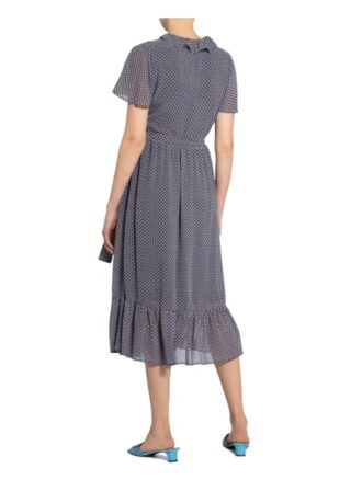 Michael Kors Wickelkleid Whitney mit Volantbesatz, Blau