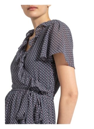 Michael Kors Wickelkleid Whitney mit Volantbesatz, Blau