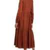 Mint & Mia Hemdblusenkleid aus Leinen, Braun