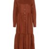 Mint & Mia Hemdblusenkleid aus Leinen, Braun