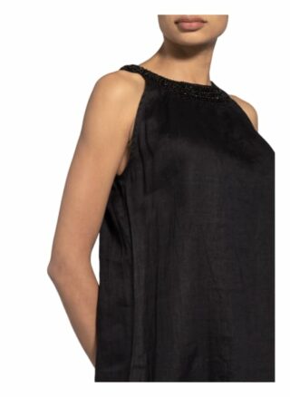 Mint & Mia Leinenkleid, Schwarz