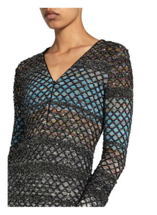 Missoni Strickkleid mit Paillettenbesatz, Lila