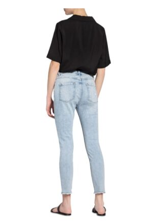 Monari 7/8-Jeans mit Schmucksteinbesatz, Blau