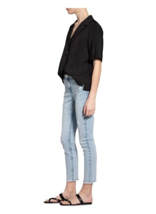 Monari 7/8-Jeans mit Schmucksteinbesatz, Blau