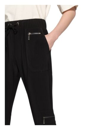 Monari Cargohose im Jogging-Stil, Schwarz