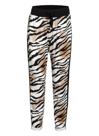 Monari Hose im Jogging-Stil mit Galonstreifen, Schwarz