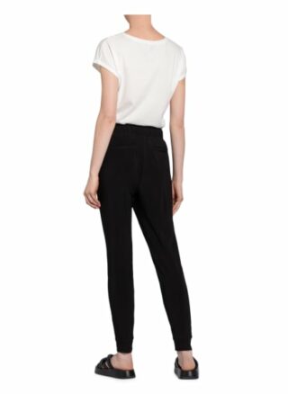 Monari Hose im Jogging-Stil mit Schmucksteinbesatz, Schwarz
