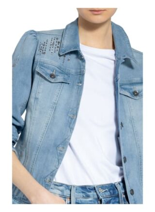 Monari Jeansjacke Mti Schmucksteinbesatz, Blau