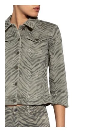 Monari Jeansjacke mit 3/4-Arm und Schmucksteinbesatz, Grau