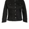 Monari Jeansjacke mit Schmucksteinbesatz, Schwarz