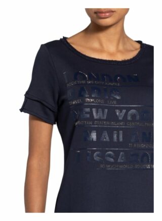 Monari Kleid mit Schmucksteinbesatz, Blau