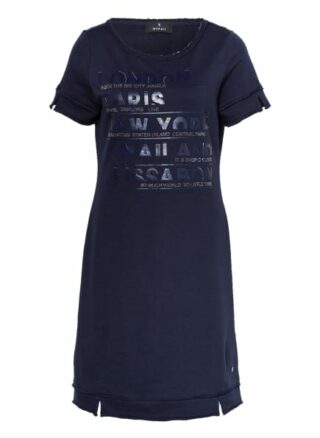 Monari Kleid mit Schmucksteinbesatz, Blau