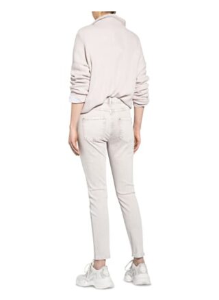 Monari Skinny Jeans mit Schmucksteinbesatz, Beige