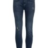 Monari Skinny Jeans mit Schmucksteinbesatz, Blau