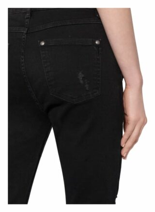 Monari Skinny Jeans mit Schmucksteinbesatz, Schwarz