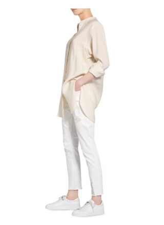 Monari Skinny Jeans mit Schmucksteinbesatz, Weiß
