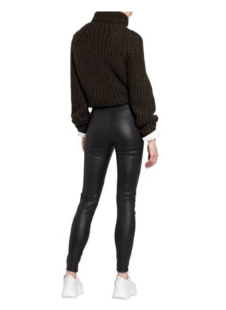 Mos Mosh Lederleggings Lucille, Schwarz