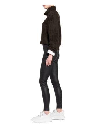Mos Mosh Lederleggings Lucille, Schwarz