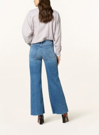 Mother Flared Jeans The Tomcat Roller Fray, Blau