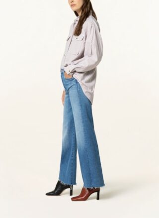 Mother Flared Jeans The Tomcat Roller Fray, Blau
