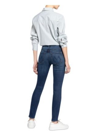 Mother Skinny Jeans High Waisted Looker, Blau