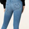 Mother Skinny Jeans The Looker Ankle Fray, Blau
