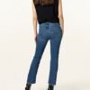 Mother Straight Jeans The Hustler Ankle Fray, Blau