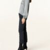 Mother Straight Jeans The Scrapper Cuff Ankle Fray, Schwarz