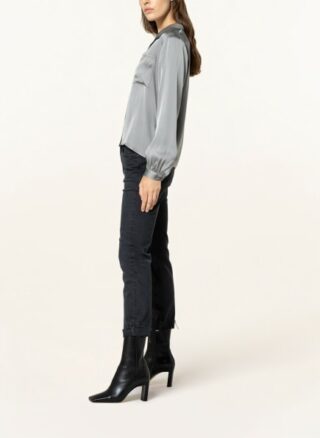Mother Straight Jeans The Scrapper Cuff Ankle Fray, Schwarz