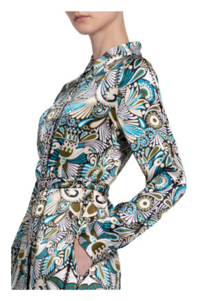 Mrs & Hugs Hemdblusenkleid aus Seide, Gelb