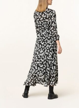 Mrs & Hugs Hemdblusenkleid aus Seide, Schwarz