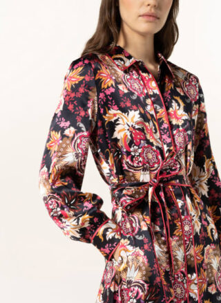 Mrs & HUGS Hemdblusenkleid Damen, Schwarz