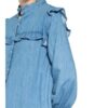 Mrs & Hugs Jeanskleid mit Rüschenbesatz, Blau