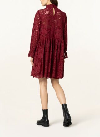Mrs & Hugs Kleid aus Lochspitze, Rot