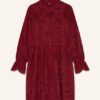 Mrs & Hugs Kleid aus Lochspitze, Rot