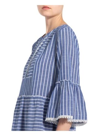 Mrs & Hugs Kleid mit 3/4-Arm, Blau