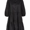 Mrs & Hugs Kleid mit 3/4-Arm, Schwarz