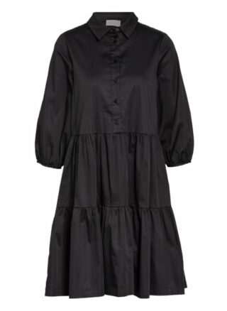 Mrs & Hugs Kleid mit 3/4-Arm, Schwarz