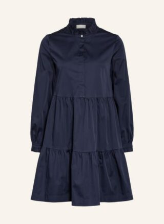 Mrs & Hugs Kleid mit Rüschenbesatz, Blau