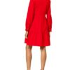 Mrs & Hugs Kleid mit Rüschenbesatz, Rot