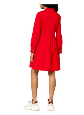 Mrs & Hugs Kleid mit Rüschenbesatz, Rot