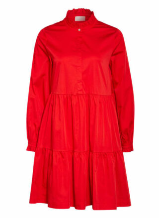 Mrs & Hugs Kleid mit Rüschenbesatz, Rot