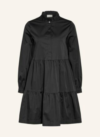 Mrs & Hugs Kleid mit Rüschenbesatz, Schwarz