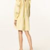 Mrs & Hugs Kleid mit Spitzenbesatz, Gelb