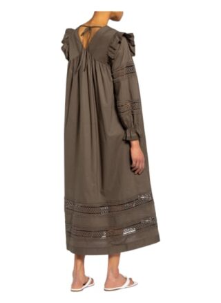 Mrs & Hugs Kleid mit Spitzenbesatz, Grün