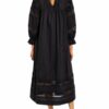Mrs & Hugs Kleid mit Spitzenbesatz, Schwarz